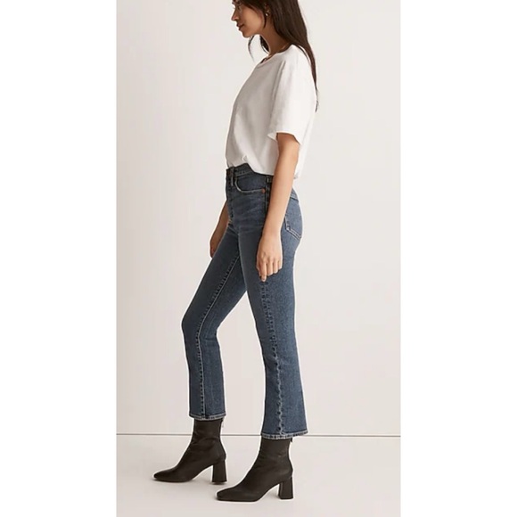 Madewell Cali Demi-Boot Cropped Jeans Size 27Petite - Picture 4 of 9